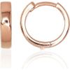 Sudraba auskari ar apaļu aizdāri #2203121(PAu-R), Sudrabs 925°, sarkanais zelts (pārklājums), 2.2 gr. Auskari-riņķīši