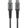 Goobay USB-C  to USB-C  Textile Cable with Metal Plugs 49302 USB-C to USB-C USB-C male USB-C male Data USB kabeļi
