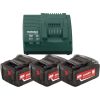 Akumulators Metabo 18 V; 5,2 Ah; Li-ion; 3 gab. + lādētājs Metabo ASC 30-36 Аккумуляторы