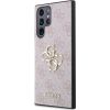 Guess PU 4G Metal Logo Case Aizsargapvalks priekš Samsung Galaxy S24 Ultra / rozā Neoriģinālie Maciņi