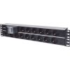 Intellinet 19" 2U Rackmount 15-Output Power Distribution Unit (PDU), EU CEE 7/3 Outlets, With Double Air Switch, Built-in 3 m (10 ft.) Power Cord with EU CEE 7/4 Plug Strāvas pagarinātāji