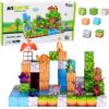 Leantoys Klocki Magnetyczne Konstrukcyjne Kostki Kwadratowy Świat 3D 114 el. Конструкторы