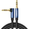 Ugreen   Ugreen audio cable AUX angled minijack 3.5 mm 2m blue (AV112) Дата USB-кабели
