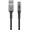 Goobay USB-C to USB-A Textile Cable with Metal Plugs 49296 USB-C to USB-A Data USB kabeļi