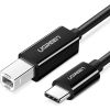 Ugreen US370 45034 кабель для принтера USB-C | USB-B 1м - черный Дата USB-кабели