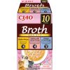 INABA CAT CIAO BROTH CHICKEN,SALMON,TUNA 10x40g Kaķu konservi