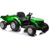 Lean Cars HC-306 Battery Operated Tractor With Trailer Light Green 24V Jaunumi, Bērnu preces