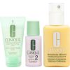 Great Skin Start Here 3 Step Set Clinique: Dramatically Different Lotion+, Fragrance Free, Moisturizing, Day & Night, Lotion, For Face, 125 ml + Clinique, Cleansing, Liquid Soap, For Face, 30 ml + Clarifying 2, Cleansing Lotion, For Face, 30 ml Dāvanu komplekti