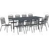 Vidaxl Zestaw do jadalni w ogrodzie 11 pcs Antracyt Stal Lumarko! Dārza mēbeļu komplekti