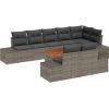 vidaXL Zestaw 9 częściowy sofy ogrodowej z poduszkami Szary Polirattan Akacja Dārza mēbeļu komplekti
