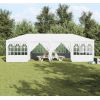 vidaXL Namiot imprezowy z 12 ściankami bocznymi Biały 8x4 m PE Jaunumi -Dārzam