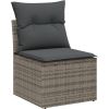 Vidaxl 12 Częściowy Zestaw Sof Ogrodowych z Poduszkami Szary Polirattan Akacja Dārza mēbeļu komplekti