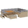 vidaXL 12-elementowy zestaw sof ogrodowych z poduszkami Beżowy Polirattan Akacja, vidaXL 3-elementowy zestaw jadalny ogrodowy z poduszkami Beżowy Polirattan Akacja, vidaXL 2-osobowa sofa ogrodowa z poduszkami Beżowy Polirattan Dārza mēbeļu komplekti