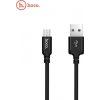 Hoco X14 Premium Izturīgs Auduma Universāls Micro USB uz USB Datu & Ātras 2.4A Uzlādes Kabelis 1m Melns