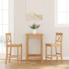 vidaXL Hokery barowe 2 szt. Naturalne drewno lite guma Virtuves krēsli