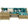 vidaXL vidaXL 5-cz. zestaw mebli ogrodowych, impregnowane drewno sosnowe Dārza mēbeļu komplekti