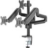 Deltaco Triple Gas Spring, 17''-27'', 7 kg, 3 monitors, black - Monitor Desk Mount TV un monitoru stiprinājumi, kronšteini