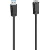 Hama Micro-USB Cable, 5 Gbit/s, 1,5 m, black - Cable Дата USB-кабели