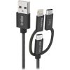 SBS USB / Micro USB, USB-C, Lightning, black - USB cable Дата USB-кабели