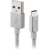 SBS Silver Metal Braided, USB-A - Micro USB, silver - Cable Data USB kabeļi