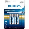 Philips Ultra Alkaline, AAA, 4 pcs - Battery Baterijas un akumulatori