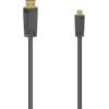 Hama High Speed ​​HDMI 2.0b - HDMI micro, 1,5 m, dark gray - Cable  Кабель HDMI