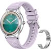 Smart Watch COLMI L28 (Silver-purple + silver steel strap) Smart-Watch Pulksteņi