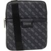 Guess, Dan, Flat Top Zip, Textile Crossbody Bag, Black, For Men Somas portatīvajiem datoriem