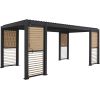 Gazebo MIRADOR-111 with louvred walls 3x6m, dark grey Тенты и аксессуары