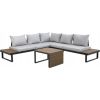 Mirpol Zestaw Mebli Ogrodowych MARBELLA z Sofą Narożnikiem i Stolikiem SZARY Dārza mēbeļu komplekti