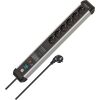 Brennenstuhl Premium Protect Line 6-way power strip (black/silver, 60,000 A surge protection, 3 meters) Aудио-видео