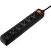 Hama Power Strip, 6-way, 3 m, black  - Power Strip Strāvas pagarinātāji