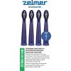 Końcówka Zelmer KOŃCÓWKI DO SZCZOTECZKI ZELMER ZTBA1010B 4szt/kpl niebieskie Uzgaļi elektriskajām zobu birstēm