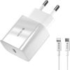 Devia Smart PD 20W USB-C Tīkla Lādētājs + Lightning - USB-C Vads Telefonu lādētāji 220v
