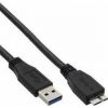 Kabelis Brackton USB Male - MicroUSB Male 3.0 2m Black Дата USB-кабели