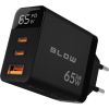 Blow LCD wall charger USB socket + USB-Cx2 PD 65W GAN black wattmeter Зарядные устройства