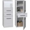 Top E Shop Topeshop NEL V DDS BIEL POŁ bathroom storage cabinet White Jaunumi -Dārzam