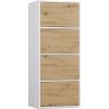 Top E Shop ALMA CHEST OF DRAWERS WHITE/ARTISAN OAK Jaunumi -Dārzam