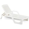 Bica Sauļošanās krēsls Zanzibar balts Guļamkrēsli un sauļošanās krēsli