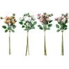 Artificial flower FLOWERLY 4pcs "Shrub Roses" in bouquet, mix Jaunumi, mēbeles, māja