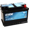EXIDE START-STOP AGM EK700B 12V 70Ah 760A(EN) 278x175x190 0/1 EAN3661024038164 Akumulatori