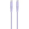 Setty USB-C līdz USB-C kabelis, 1,5 m, 2,1 A, KSC-C-1.529, lillā krāsā Data USB kabeļi