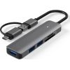 Extradigital Adapter USB 3.0 - 3 x USB 3.0, SD, TF USB / Type-C Hub