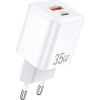 Сетевая зарядка Awei PD66-EU 35W GaN USB-A/USB-C белая Зарядные устройства