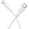 USB cable Borofone BX116 60W USB-C to USB-C 1.0m white Data USB kabeļi
