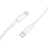 USB cable Borofone BX117 60W USB-C to USB-C 1.0m white Data USB kabeļi