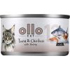 Ollo Tuna & Chicken with Shrimp in Jelly Nr 12 70g Kaķu konservi