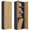 Top E Shop Topeshop NEL 1K DD ANT/ART KP bathroom storage cabinet Graphite, Oak Новинки Для дома и сада 