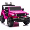 Lean Cars Jeep Rubicon 4x4 Battery-Powered Ride-On Vehicle DK-JWR556 4x200W 24V Pink Jaunumi, Bērnu preces