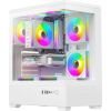 DarkFlash C365 computer case (white) + 5 fans Datoru korpusi